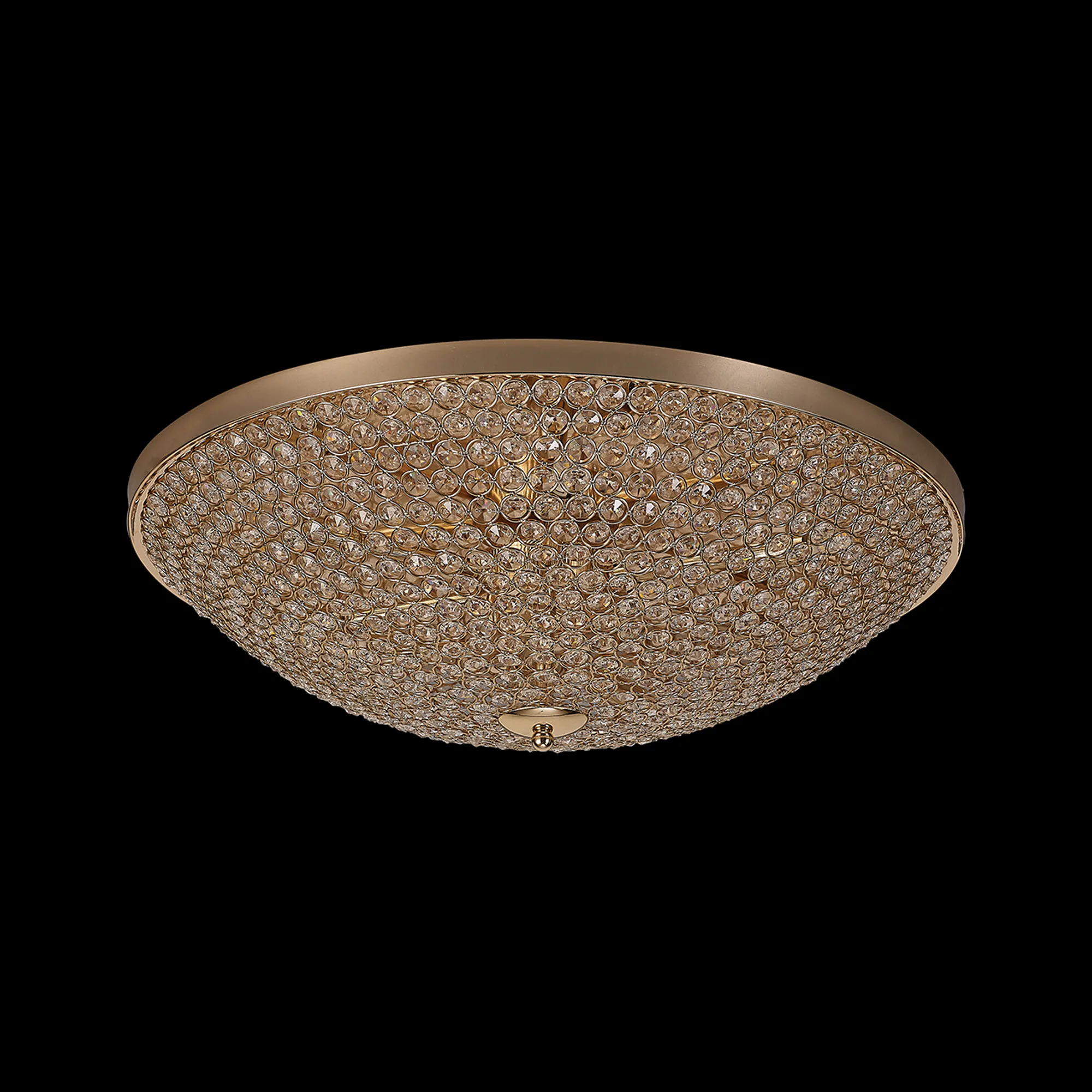 Ava Crystal Flush Ceiling 9 Light French Gold IL30763  Diyas Ava French Gold